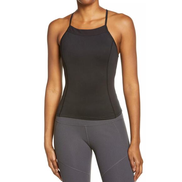 Free People Movement Womens Looking Heavenly Tank Black Strappy Back Size Small - Picture 6 of 16